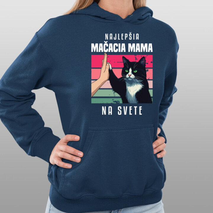 Najlepšia mačacia mama na svete  - dámska mikina s potlačou