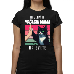 Najlepšia mačacia mama na svete - dámske tričko s potlačou