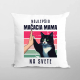Najlepšia mačacia mama na svete - vankúš s potlačou