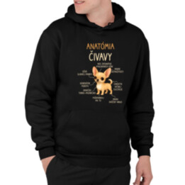 Anatómia čivavy  - pánska mikina s potlačou