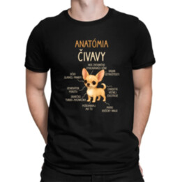Anatómia čivavy - pánske tričko s potlačou