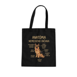 Anatómia nemeckého ovčiaka v2 - taška s potlačou