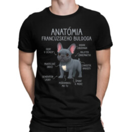 Anatómia francúzskeho buldoga - pánske tričko s potlačou
