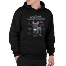 Anatómia francúzskeho buldoga  - pánska mikina s potlačou