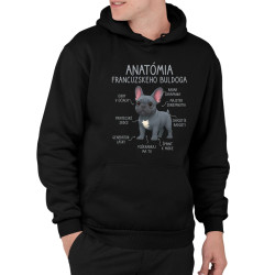 Anatómia francúzskeho buldoga  - pánska mikina s potlačou