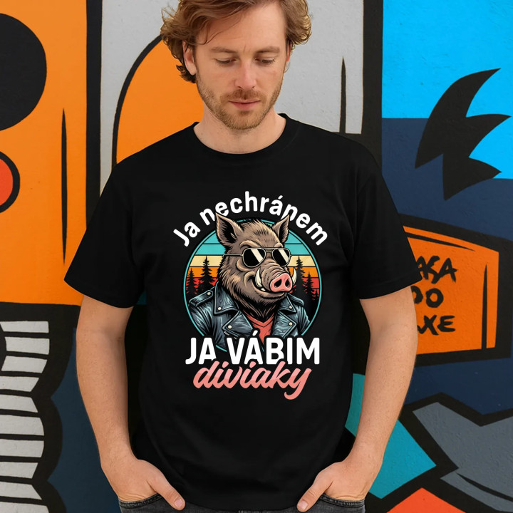 Ja nechrápem, ja vábim diviaky - pánske tričko s potlačou
