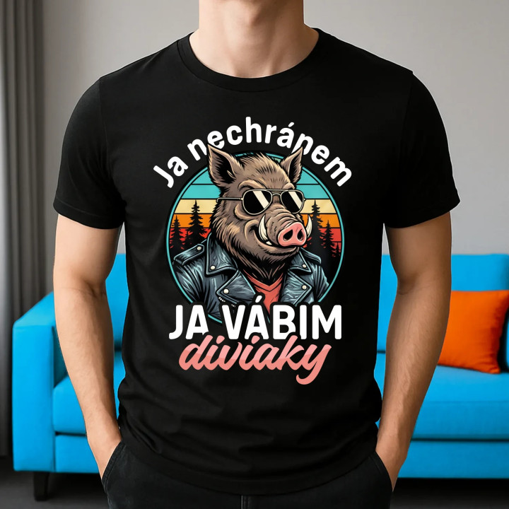 Ja nechrápem, ja vábim diviaky - pánske tričko s potlačou