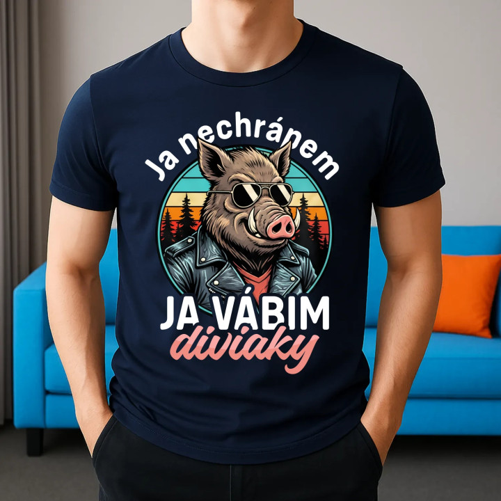 Ja nechrápem, ja vábim diviaky - pánske tričko s potlačou