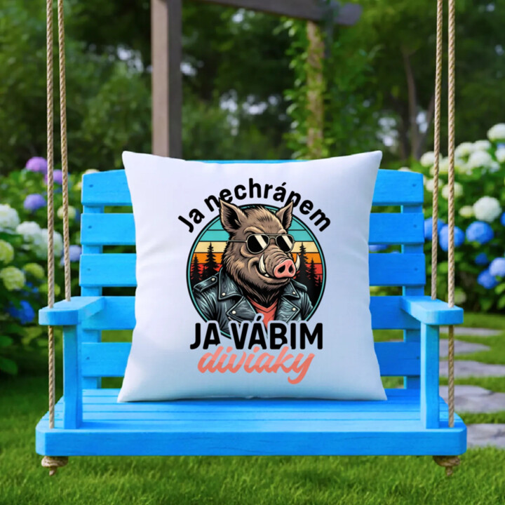 Ja nechrápem, ja vábim diviaky - vankúš s potlačou