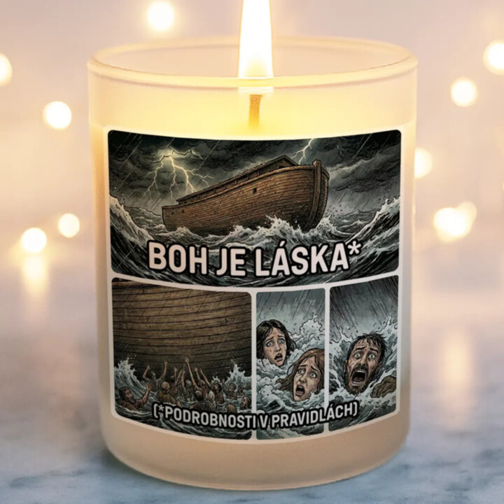 Boh je láska* (podrobnosti v pravidlách) - vonná sviečka ako darček