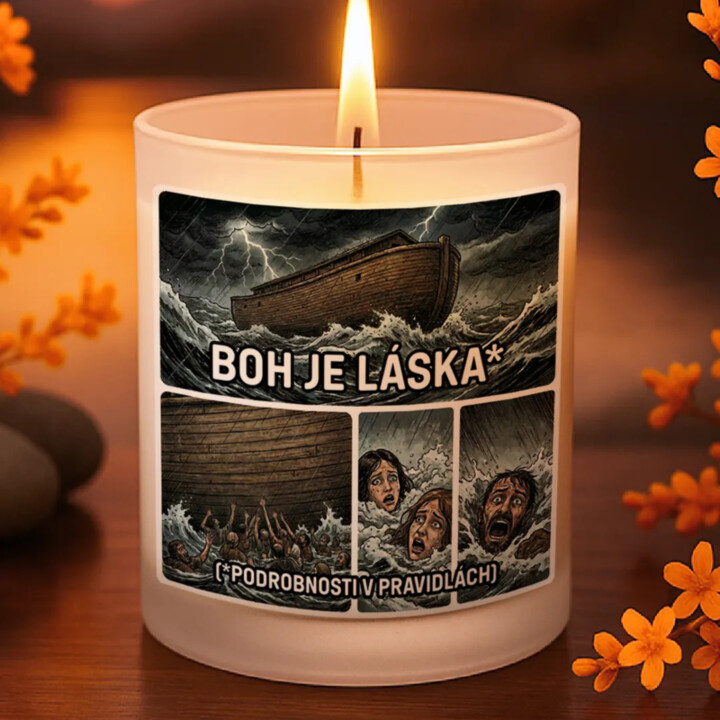 Boh je láska* (podrobnosti v pravidlách) - vonná sviečka ako darček