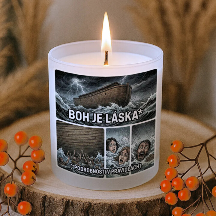 Boh je láska* (podrobnosti v pravidlách) - vonná sviečka ako darček