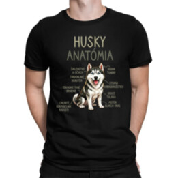 Husky anatómia - pánske tričko s potlačou