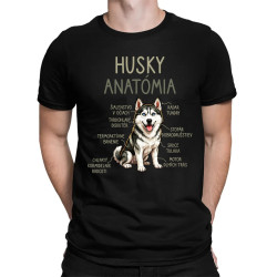 Husky anatómia - pánske tričko s potlačou