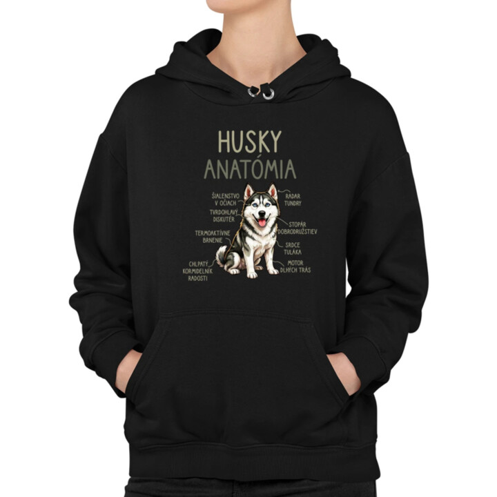 Husky anatómia  - dámska mikina s potlačou