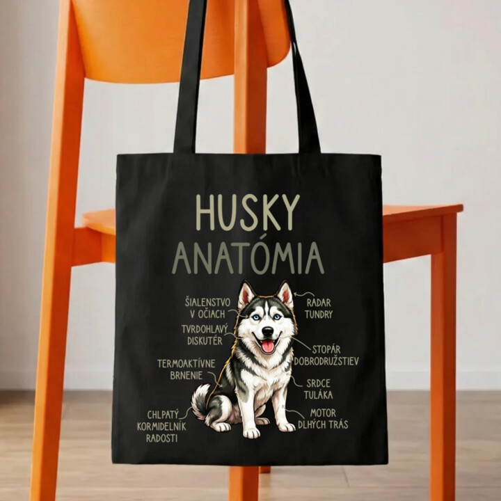 Husky anatómia - taška s potlačou