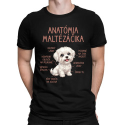 Anatómia maltézáčika - pánske tričko s potlačou