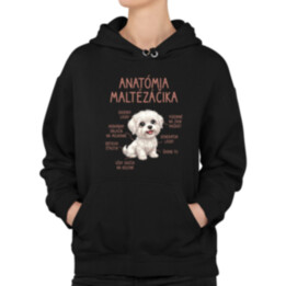 Anatómia maltézáčika  - dámska mikina s potlačou