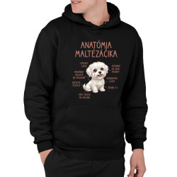 Anatómia maltézáčika  - pánska mikina s potlačou