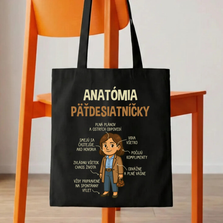 Anatómia päťdesiatníčky - taška s potlačou