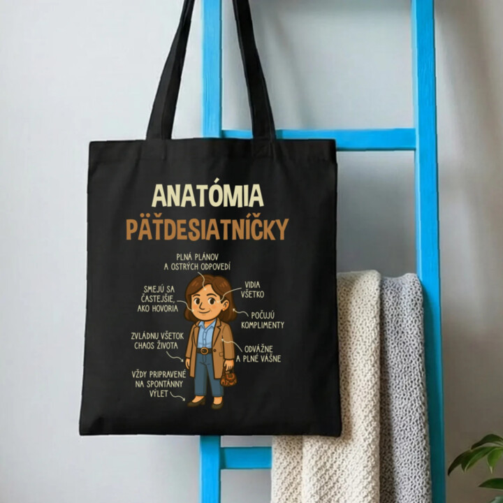 Anatómia päťdesiatníčky - taška s potlačou