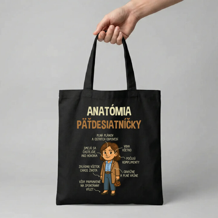 Anatómia päťdesiatníčky - taška s potlačou