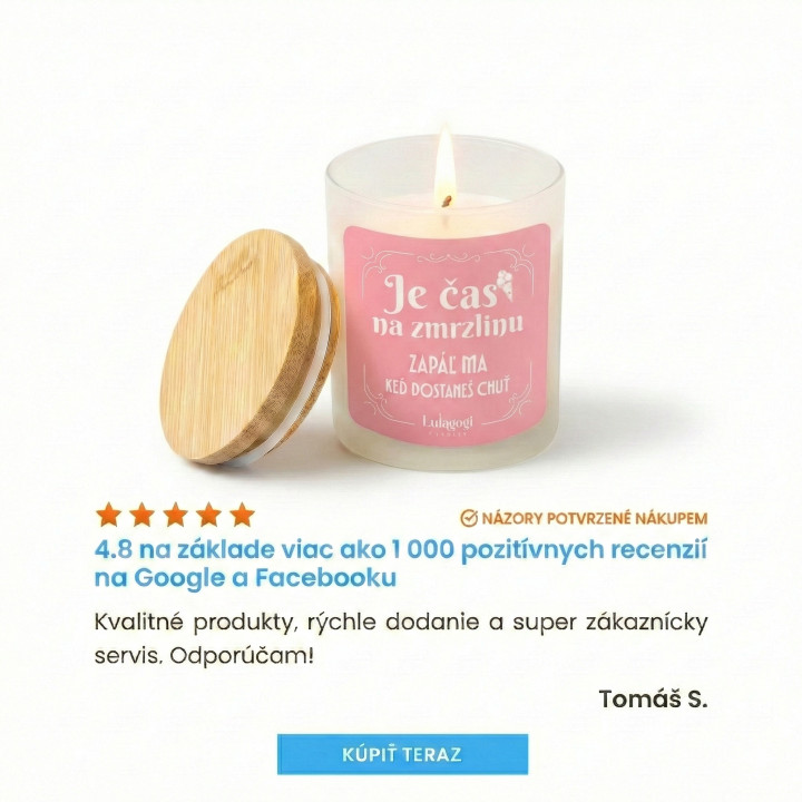 Je čas na zmrzlinu – zapáľ ma, keď dostaneš chuť – vonná sviečka ako darček