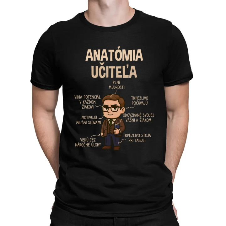 Anatómia učiteľa - pánske tričko s potlačou