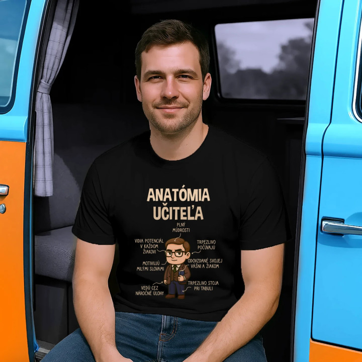 Anatómia učiteľa - pánske tričko s potlačou