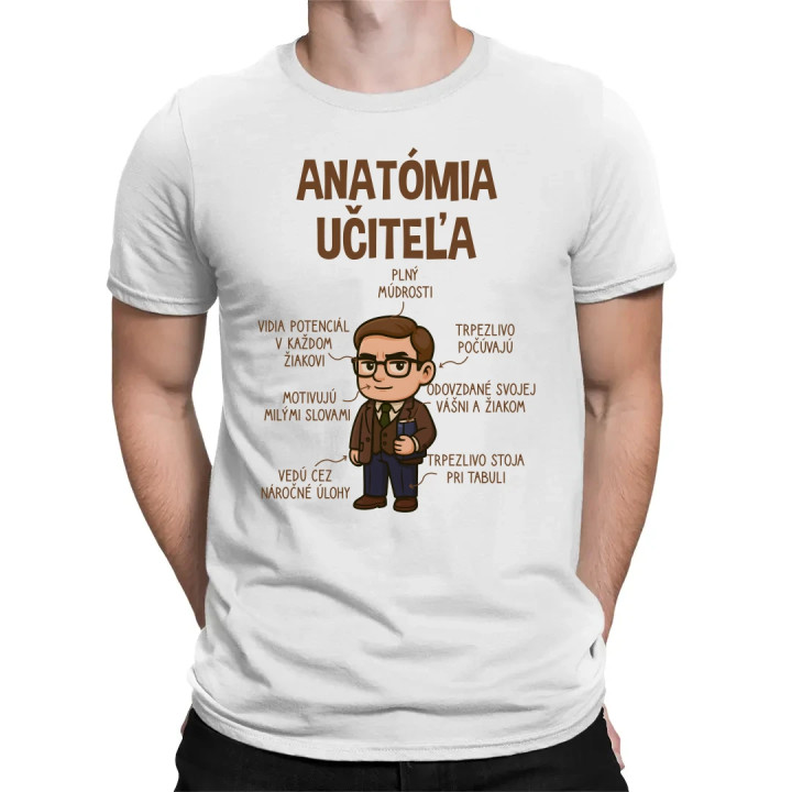 Anatómia učiteľa - pánske tričko s potlačou