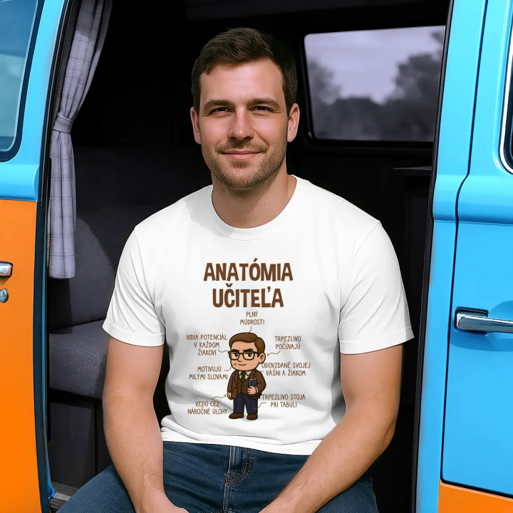 Anatómia učiteľa - pánske tričko s potlačou