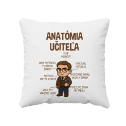 Anatómia učiteľa - vankúš s potlačou
