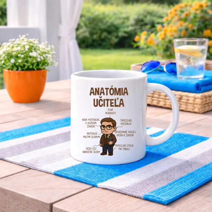 Anatómia učiteľa - keramický hrnček s potlačou