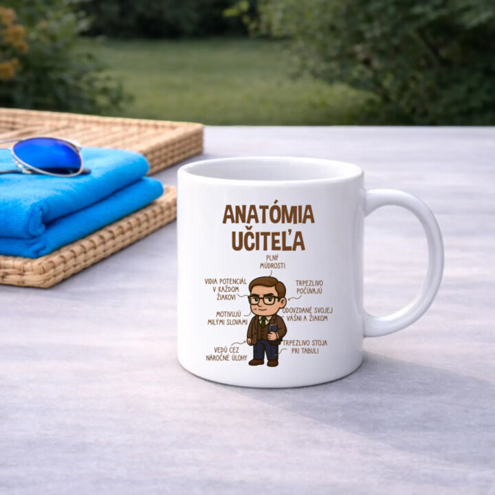 Anatómia učiteľa - keramický hrnček s potlačou