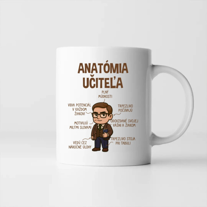 Anatómia učiteľa - keramický hrnček s potlačou