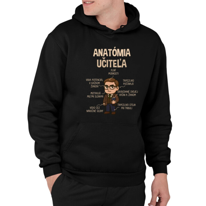Anatómia učiteľa  - pánska mikina s potlačou