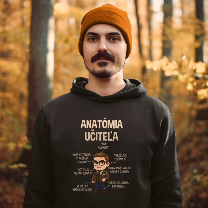 Anatómia učiteľa  - pánska mikina s potlačou