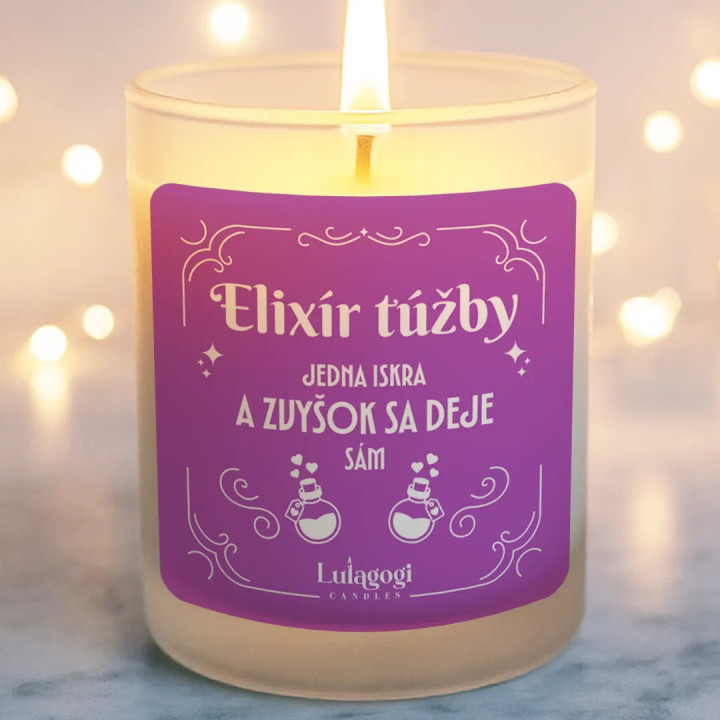 Elixír túžby - jedna iskra a zvyšok sa deje sám - vonná sviečka ako darček