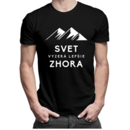Svet vyzerá lepšie zhora - pánske  tričko s potlačou
