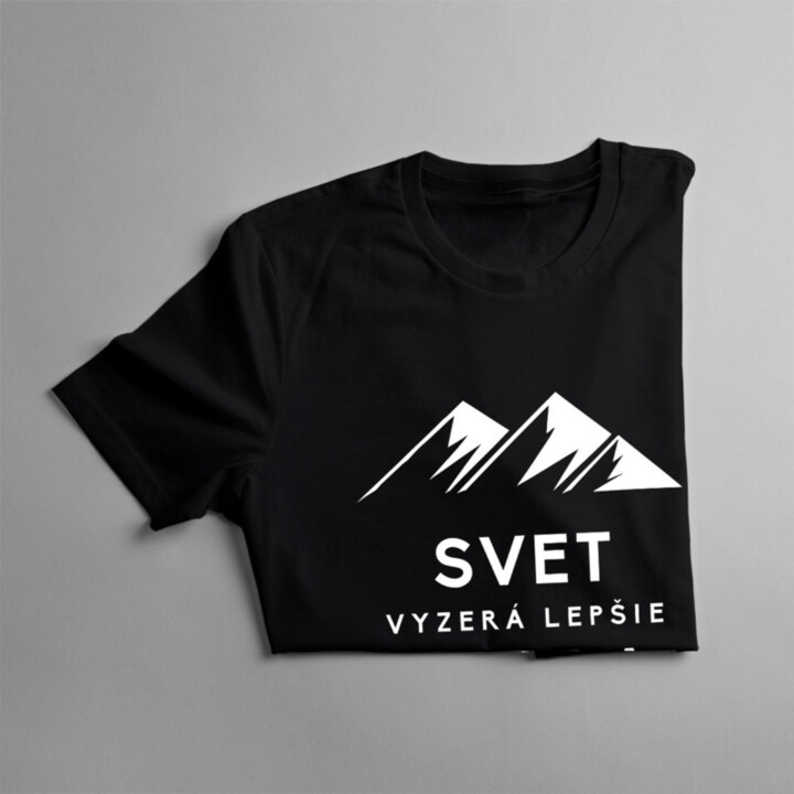 Svet vyzerá lepšie zhora - pánske  tričko s potlačou