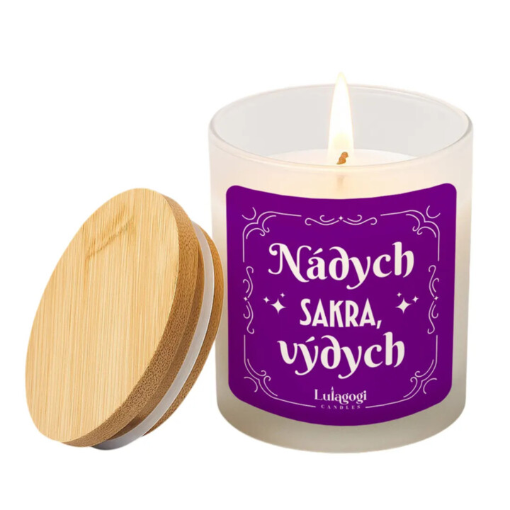 Nádych sakra, výdych - vonná sviečka ako darček