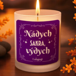 Nádych sakra, výdych - vonná sviečka ako darček