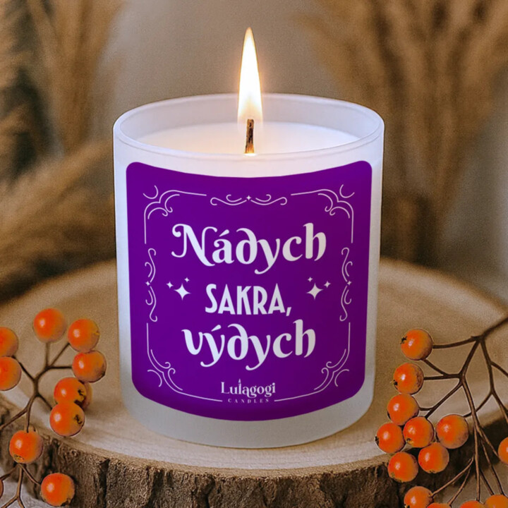 Nádych sakra, výdych - vonná sviečka ako darček