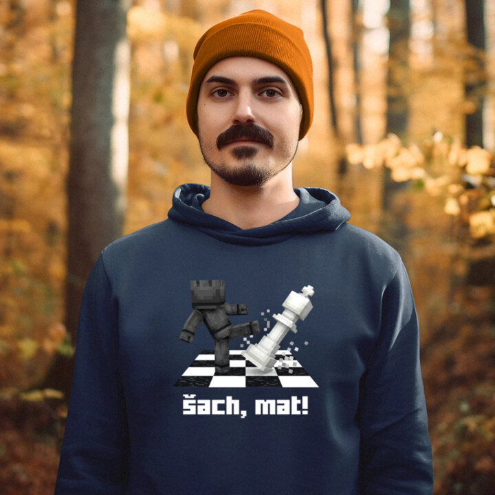 Šach, mat!  - pánska mikina s potlačou