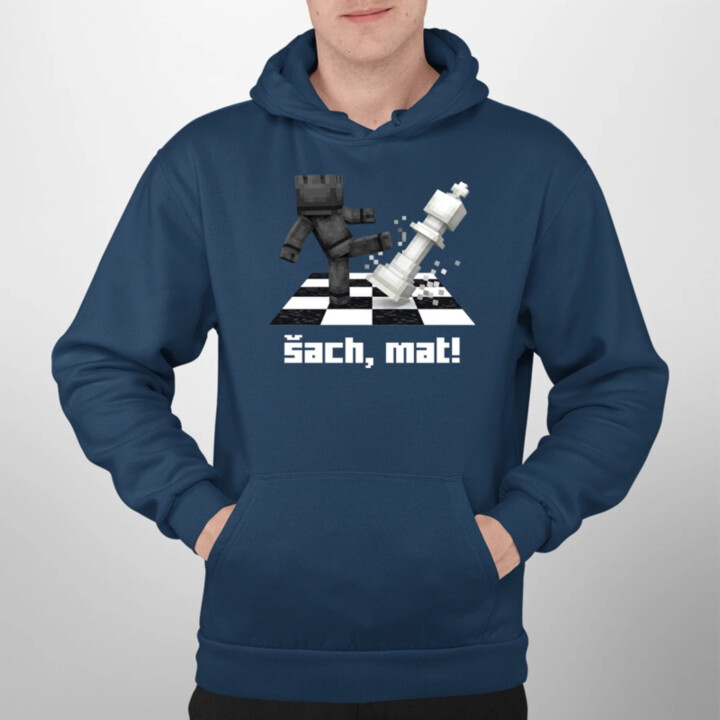 Šach, mat!  - pánska mikina s potlačou
