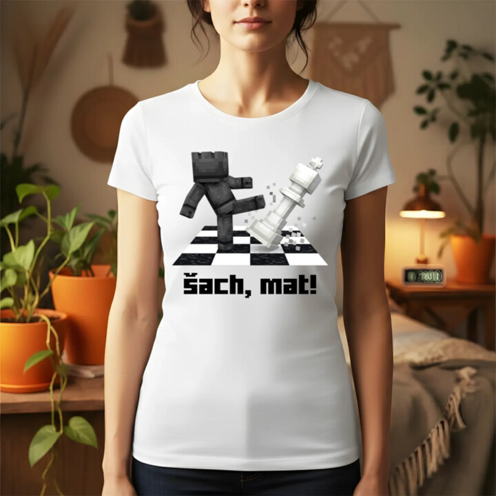 Šach, mat! - dámske tričko s potlačou