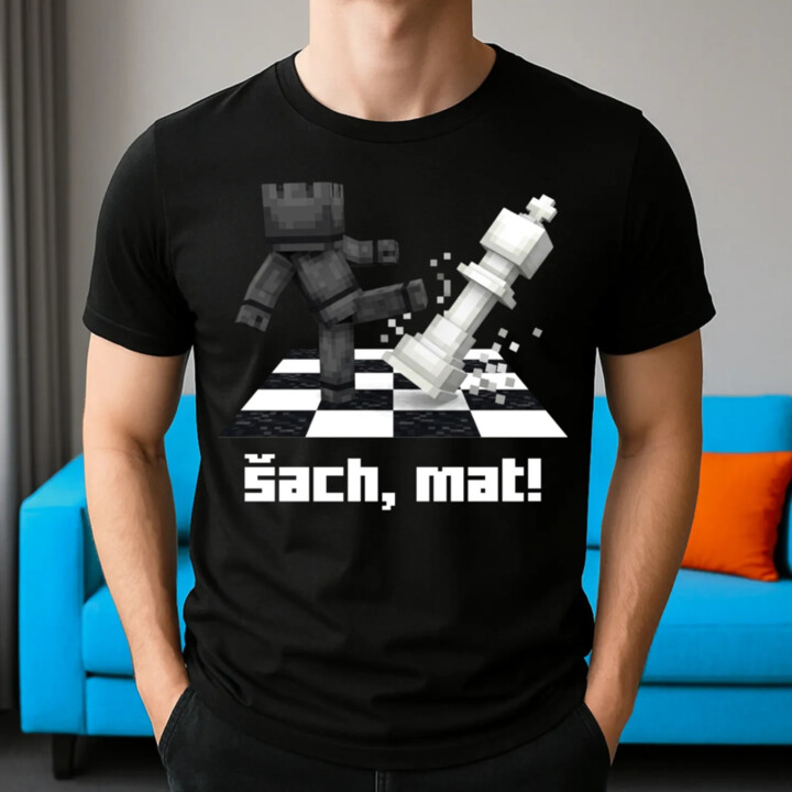 Šach, mat! - pánske tričko s potlačou