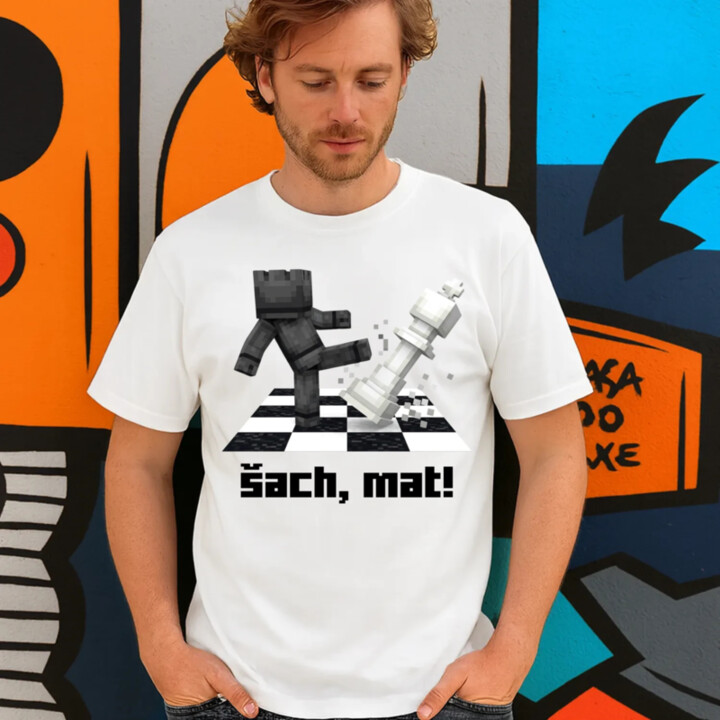 Šach, mat! - pánske tričko s potlačou