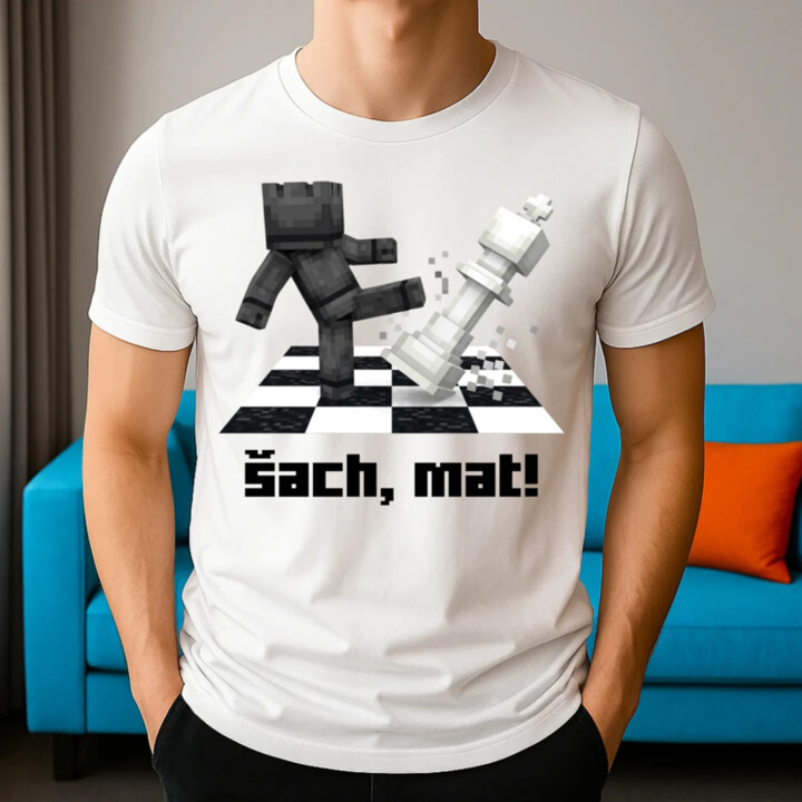 Šach, mat! - pánske tričko s potlačou