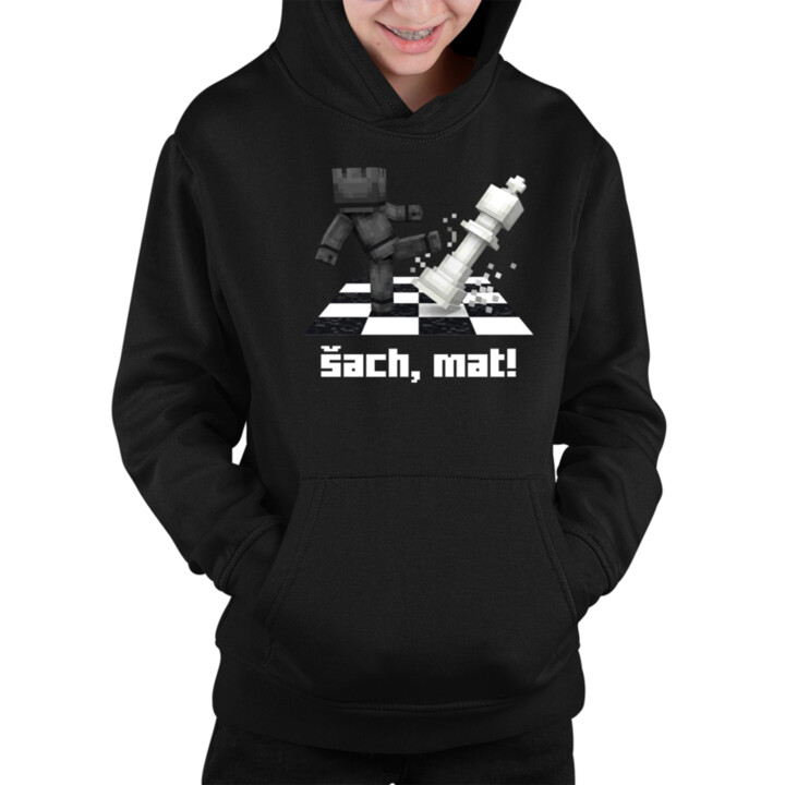 Šach, mat! - detská mikina s kapucňou